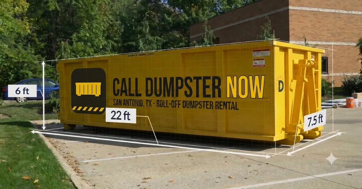 Construction site dumpster and porta potty combo San Antonio